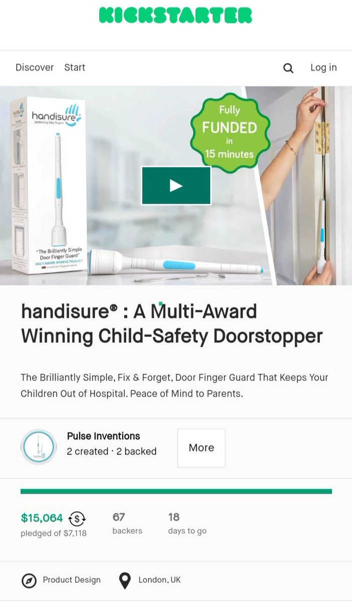 Ayoola64662393's tweet photo. https://t.co/60UClE2dBt 👈
for children 👦 👧to achieve their dreams 💭 by protecting precious fingers 🖐 from preventable door crush injuries.
Help us secure the future of our children 🧒 🙏
#charity #donation #fundraising #donate #volunteering #giveback #crowdfunding #philanth https://t.co/K3l0cGFtRS