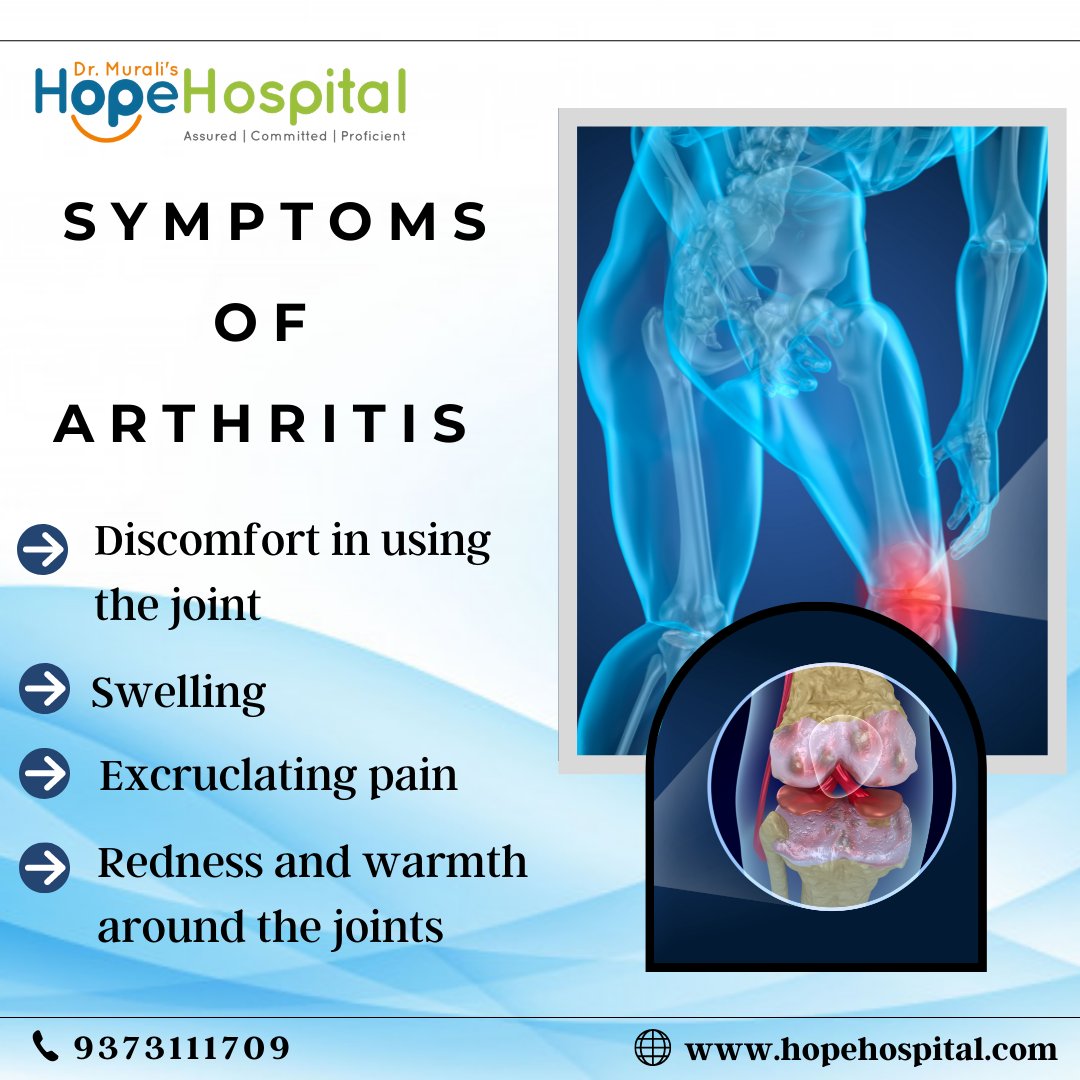 hopehospital's tweet photo. How do you know if your joint symptoms mean you have arthritis? Four important symptoms should prompt you to talk to a health care provider.
#symptomsofarthritis #arthritissymptoms #arthritis #signsofarthritis #jointspain #swelling #jointsswelling #hopehospital #nagpurhospital https://t.co/3vCifiPOnZ