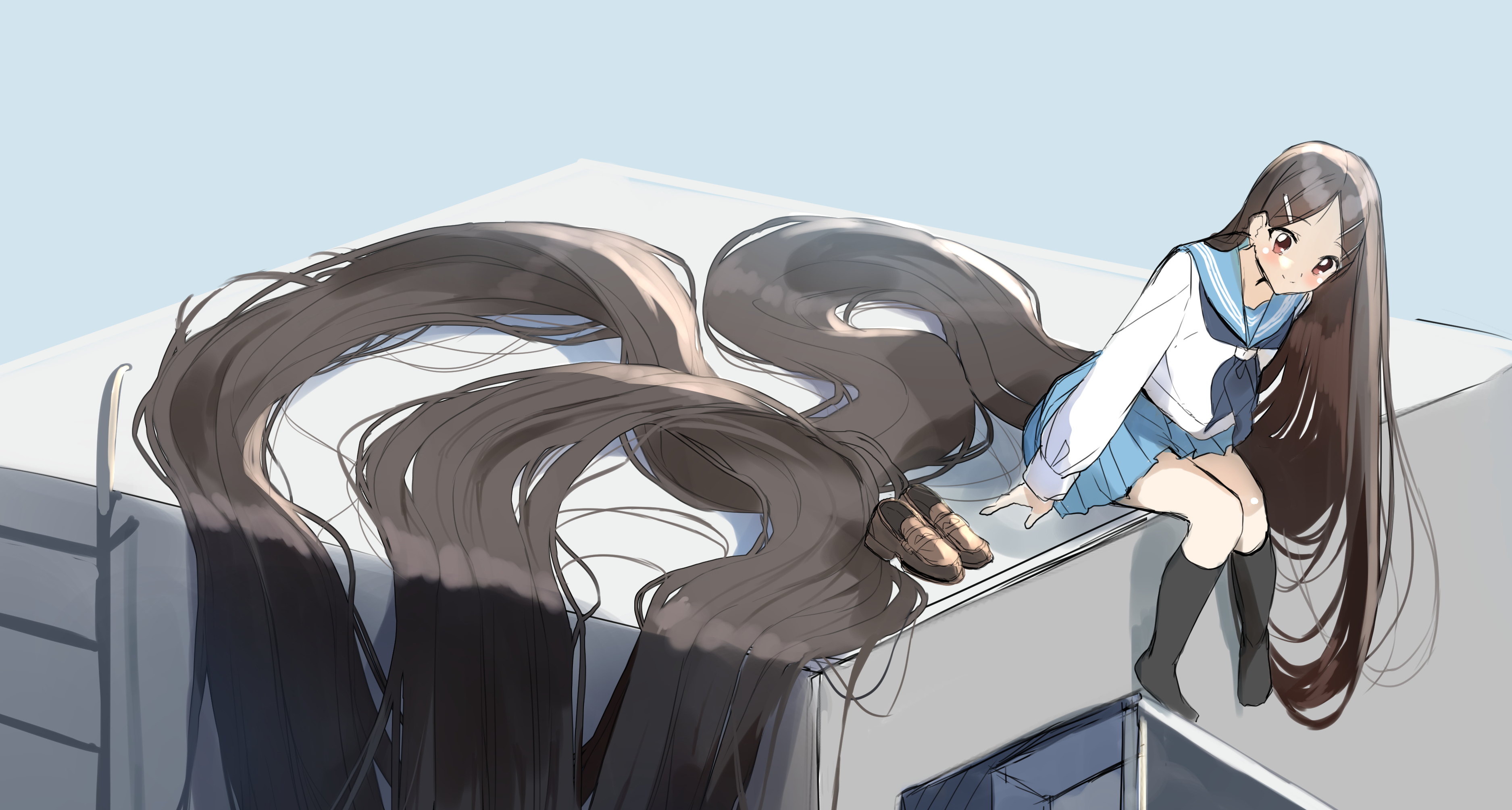 ぺんたごん 在 Twitter 上 支援者限定 Fanbox更新しました 超ロングヘアイラスト 裏で描き溜めていたラフを８枚アップしました T Co Adipwnypsu T Co 5riie4btcs Twitter