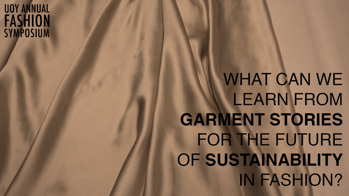 Join us this Friday from 14:00 for the (virtual) Annual Fashion Symposium (2021), ‘Garment Stories and Sustainability: Past, Present and Future’, when we will be asking: what lessons can we learn from the garment stories of the past for a more sustainable fashion future? ♻️
