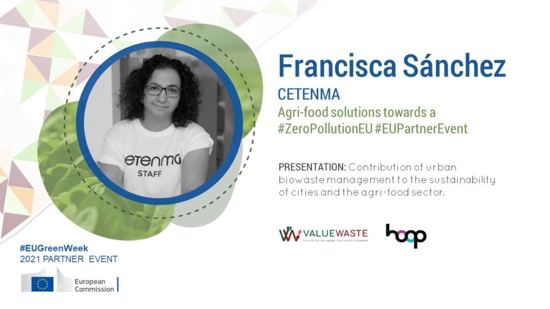 CETENMA's tweet photo. 🔊 Más de 9⃣0⃣ asistentes conocen en el día de ayer nuestros proyectos #VALUEWASTE y #HOOP de la mano de nuestra compañera Paqui Sánchez 👏
Muy pronto, las presentaciones disponibles en 👇
https://t.co/BH7kZuvNxM
#EUPartnerEvent #Agrifood #ZeroPollutionEU
#EUGreenWeek https://t.co/p2TjnhjHOB