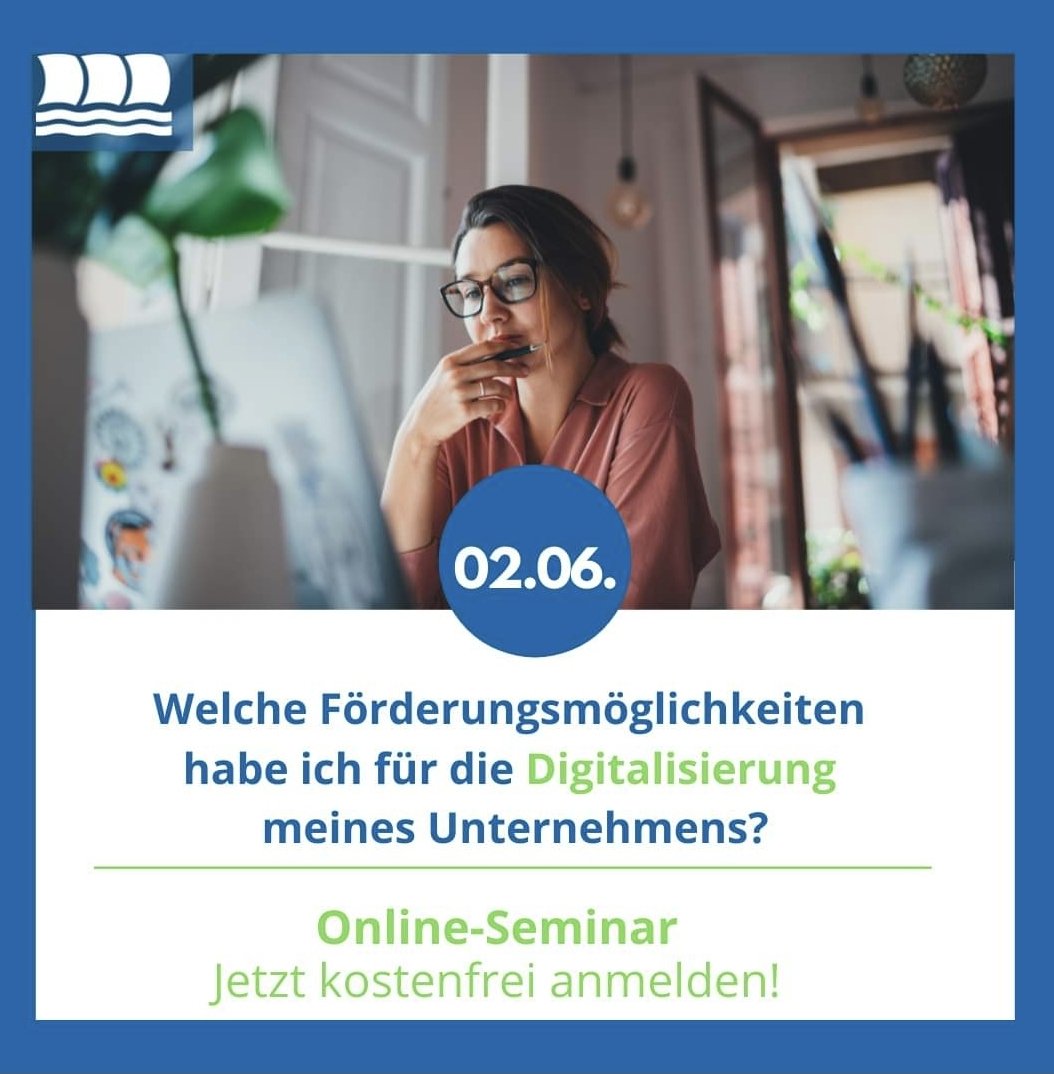 Online-Seminar: Welche #Fördermittel gibt es für die #Digitalisierung meines Unternehmens? Jetzt kostenlos anmelden:event.wfg-nf.de/event/xYrnpm64…