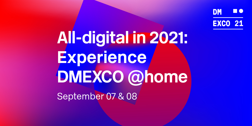 dmexco's tweet photo. ++++#DMEXCO21 will be held in all-digital form on September 07 &amp; 08 - on our brand new digital event platform!

Find more informations here: https://t.co/VASByU8a2Q https://t.co/3pKnYFnoOa