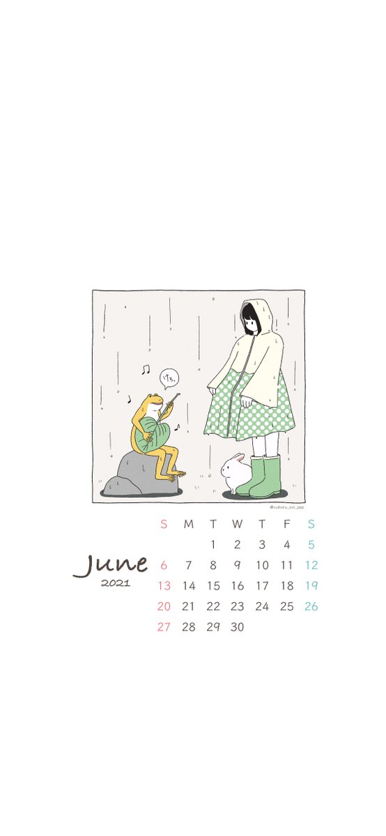 #イラスト #illustration #6月のカレンダー
6月のカレンダーを作りました!
壁紙にどうぞお使いください🐸 