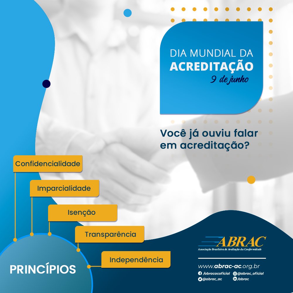 abrac_ac's tweet photo. A #acreditação é a avaliação independente dos órgãos de avaliação da conformidade em relação aos padrões reconhecidos para garantir sua imparcialidade e competência. #abrac #WAD2021 https://t.co/yy2nQkst1R
