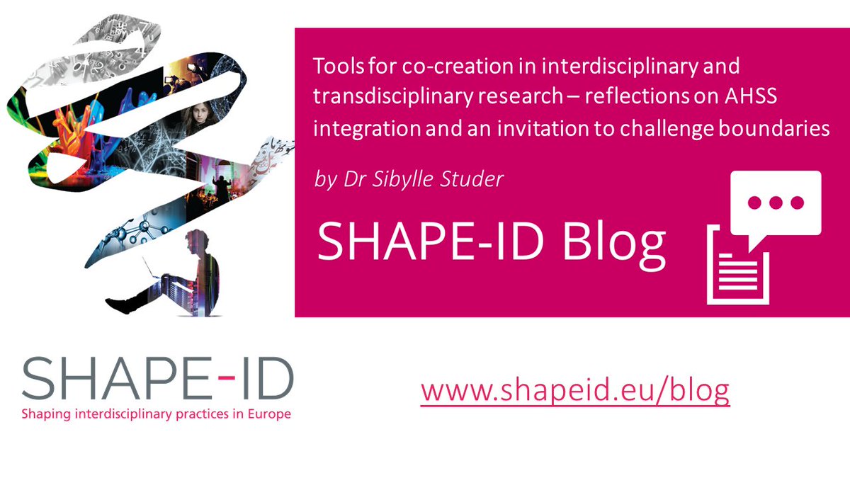 shapeID_eu's tweet image. “What does it mean to tap into the full potential of the Arts, Humanities &amp;amp; Social Sciences in co-creation processes?” In advance of our toolkit launch, read @shapeID and @tdnetCH  researcher Sibylle Studer’s contribution to our blog: bit.ly/3fAI258