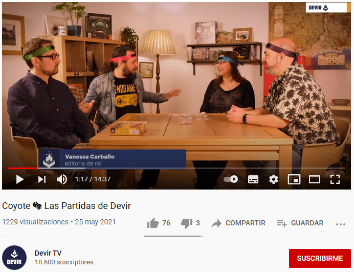 Javi_de_Nuln's tweet photo. Ya está en #DevirTV la partida a la nueva edición de #Coyote de @DevirIberia
https://t.co/bWw4QK5NOl
Y a los habituales @xavigarriga, @David_Esbri y @BenjaAmorin, se une por primera vez @VanessaWed, la editora de #Rol
De 3 a 6 jugadores
12 años
30 minutos
#juegosdemesa https://t.co/0waISvVt6b
