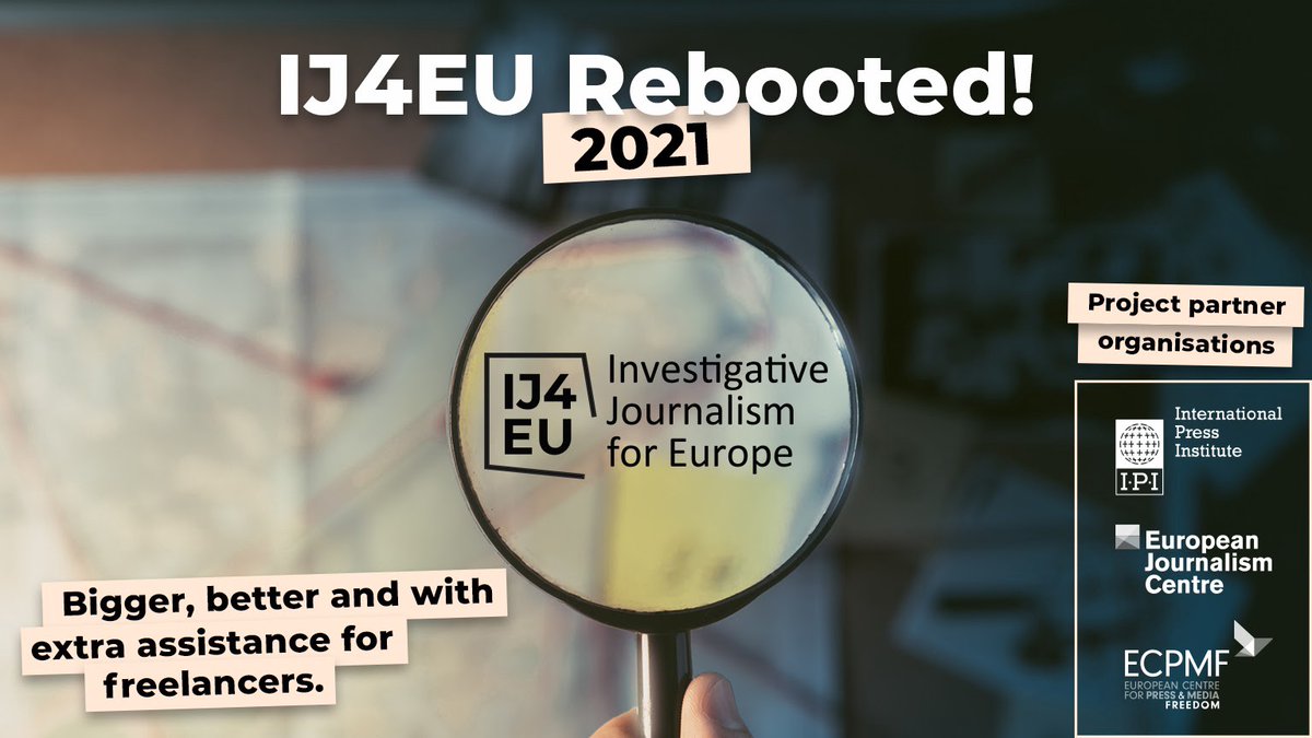 European Journalism Centre (@ejcnet) on Twitter photo 🎉Applications are now open for the #IJ4EU fund! We’re excited to partner with <a href="/globalfreemedia/">IPI - The Global Network for Independent Media</a> & <a href="/ECPMF/">European Centre for Press and Media Freedom</a> to support #InvestigativeJournalism & provide €1.1M in grants to cross-border teams of journalists in 🇪🇺 member states & candidate countries👇investigativejournalismforeu.net/grants/ 🎉Applications are now open for the #IJ4EU fund! We’re excited to partner with <a href="/globalfreemedia/">IPI - The Global Network for Independent Media</a> & <a href="/ECPMF/">European Centre for Press and Media Freedom</a> to support #InvestigativeJournalism & provide €1.1M in grants to cross-border teams of journalists in 🇪🇺 member states & candidate countries👇investigativejournalismforeu.net/grants/