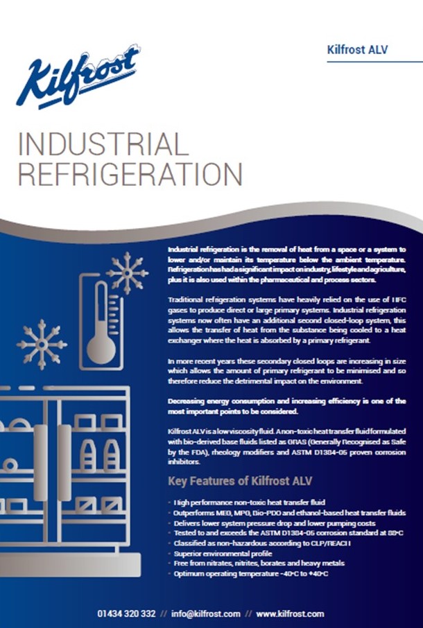 Industrial refrigeration is the removal of heat from a space or a system to lower and/or maintain its temperature below the ambient temperature. Read how Kilfrost can help. #refrigerator #coldstorage #newcold #Processing