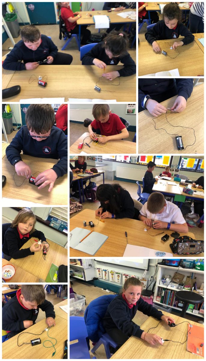 KnockNs's tweet photo. Third class are learning all about electricity this week. Here they are making their own circuits #activelearning #science #scienceatschool https://t.co/6sKZUJmclU