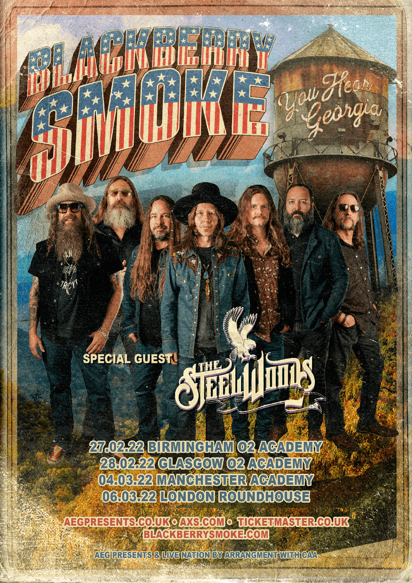 AXS_UK's tweet photo. #ASXNEW @blackberrysmoke have announced a string of UK shows for 2022. Stops at @o2academybham, @MancAcademy &amp; @RoundhouseLDN! 

📌 Tickets go on sale Friday 4 June, 9am
👉 https://t.co/KGbEyp9vGx https://t.co/AEarCzqf8M