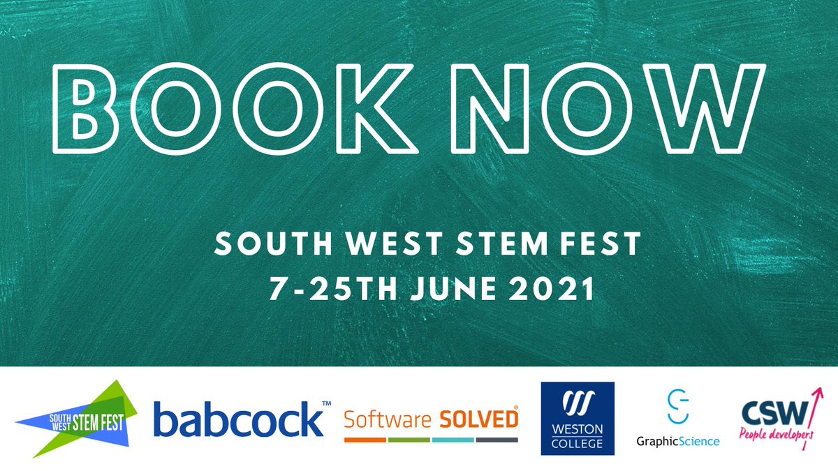 LESS THAN A WEEK TO GO! #swstemfest kicks off on Monday 7th June with a three week virtual programme of STEM activities designed to educate and inspire young people across our region! Have you booked your spaces yet? Visit 👉 cswgroup.co.uk/home/education…