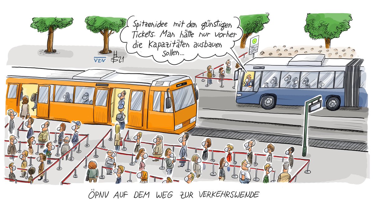 Wer die Haupteinnahmequelle der Verkehrsunternehmen trocken legt, tritt bei der #Mobilitätswende auf die Bremse. Ein Angebot, das wirklich #mehrbewegen kann, ist nicht nur günstig, sondern:
📍dicht getaktet
📍flächendeckend
📍zuverlässig
📍komfortabel
👉 vdv.de/mehr-bewegen-i…
