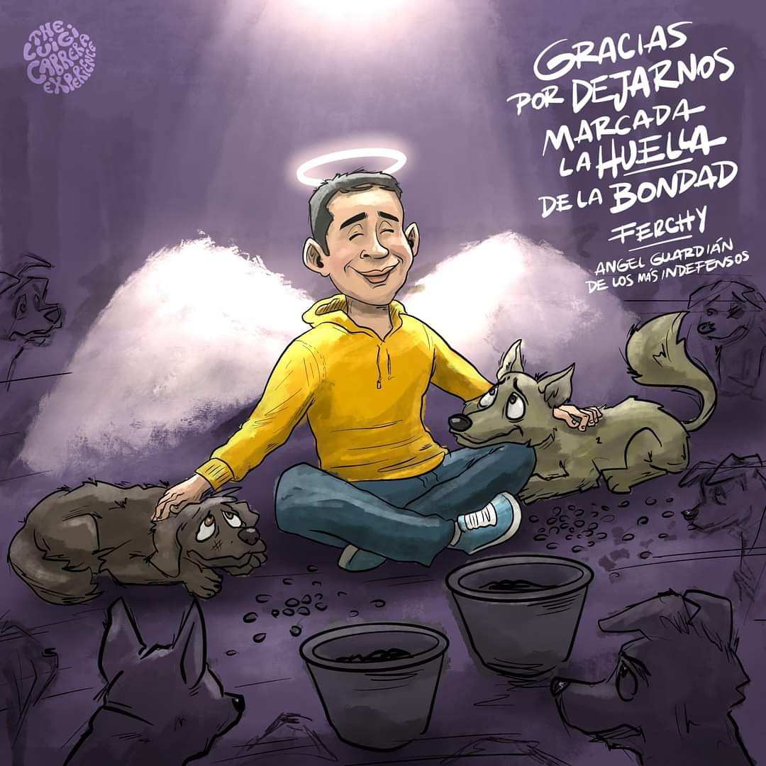 Luigi_Cabrera's tweet photo. El "ángel guardián" volvió de donde vino... Al cielo.

Gracias por sembrar empatía, por tu humanidad y solidaridad por quienes no tienen voz... Sabemos que desde el cielo continuarás cuidando a todos tus peluditos como siempre lo hiciste.

#Ferchy 
#TheLuigiCabreraExperience https://t.co/Djzlrabpkn