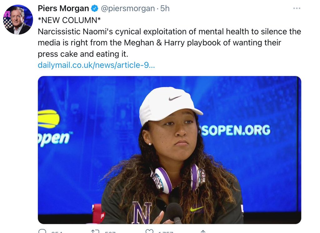 When a white man says his mental health is suffering, Piers Morgan immediately believes him 
But when black women say it, he calls them liars and encourages a pile-on 
Two-faced bigotry in its rawest form