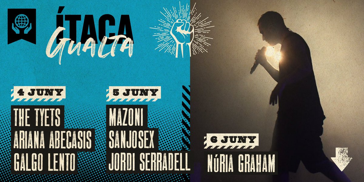El cap de setmana arriba complet a l'<a href="/ITACACULTURA/">Festival ÍTACA</a>:
🗓 4 de juny 🎤 <a href="/thetyets/">The Tyets ☕️ CAFÈ PELS MÉS CAFETEROS</a>, <a href="/arianabecasis/">Ariana Abecasis</a> i Galgo Lento
🗓 5 de juny 🎤 <a href="/mazonisongs/">Mazoni</a>, <a href="/Sanjosexmusic/">Sanjosex</a> i <a href="/Jserradellmusic/">Jordi Serradell</a>
🗓 6 de juny 🎤 <a href="/nuriagraham/">Núria Graham</a>
📌 Camp de futbol de Gualta
🎫 Entrades a bit.ly/3wSymJj
#InCostaBrava