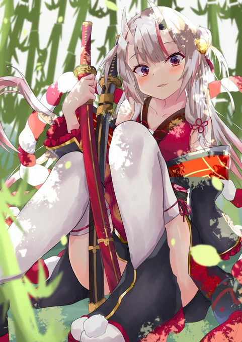 竹林で出会った不思議な娘
#百鬼絵巻 