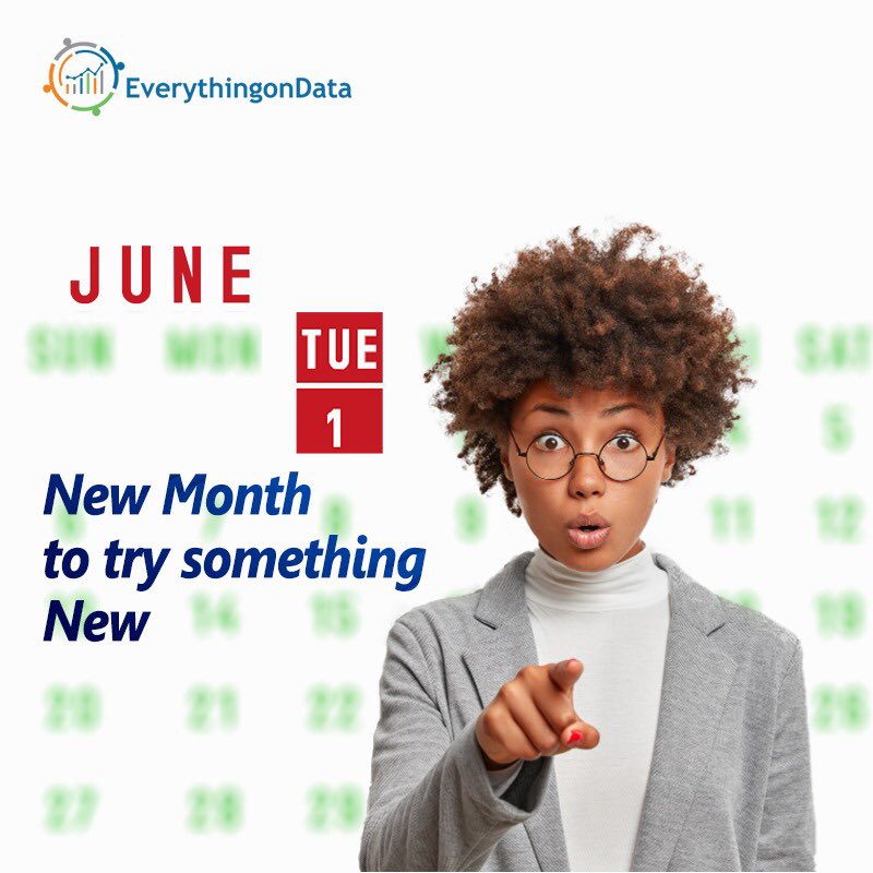 Happy New Month, #June.
 
Remain great, learn new thing
 
Click 👉 bit.ly/3yfRcez to register for stream 18th training.

#dataanalytics 
#happynewmonth
 #career 
#training
#1st of June 
#Happy New Month