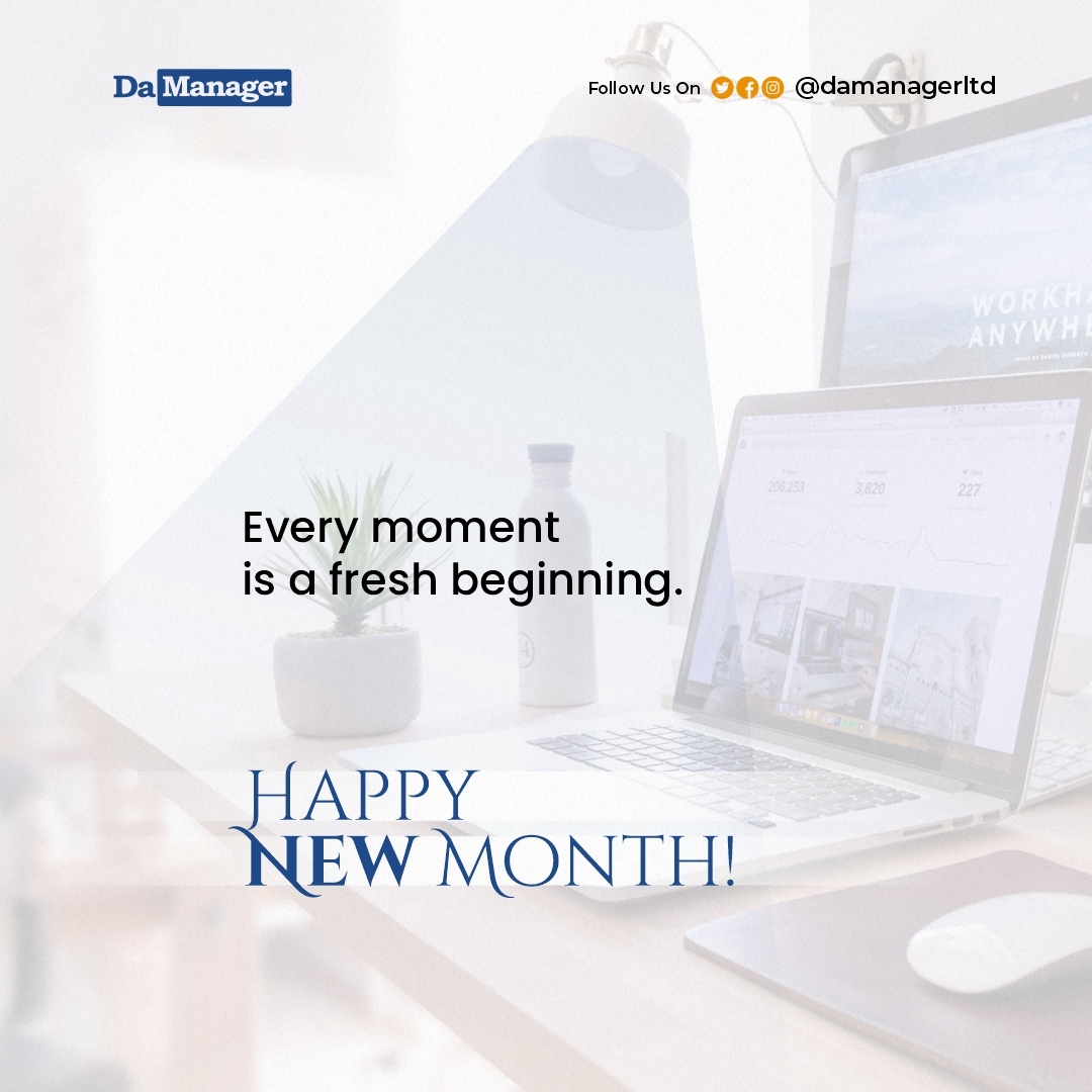damanagerltd's tweet photo. Forget all the mistakes of the past, look forward to making the most of this month. Happy New Month

#newmonth #june #june2021 #1stjune  #tuesday  #damanager https://t.co/zu6SK37EOn