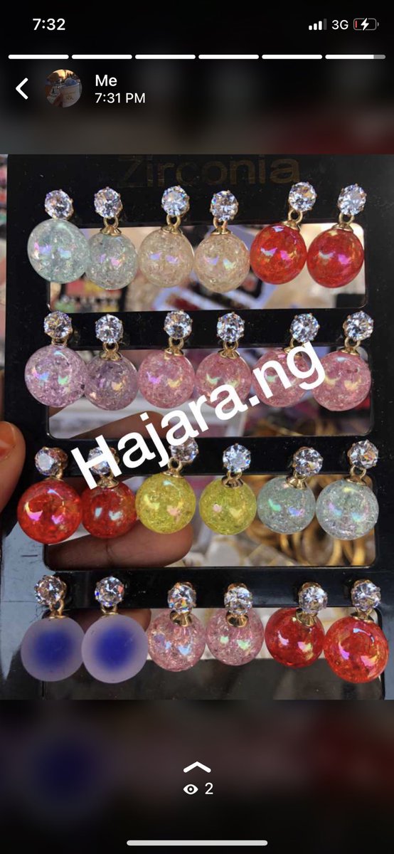 hajaaraaa's tweet photo. Cute earrings for your style .
If you like simple and classy then this is for you 
800 naira only 
Also in wholesale https://t.co/8TjRdBn1Fl