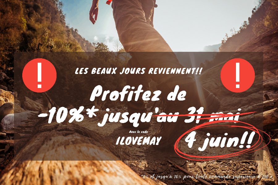 On est sympa, le soleil a mis du temps a pointer le bout de son nez, alors on prolonge notre petit code promo!!! 🤔 #PROMO #bivouac #randonnee #outdoors #camping #codepromo #tente #cetetejevisitelafrance