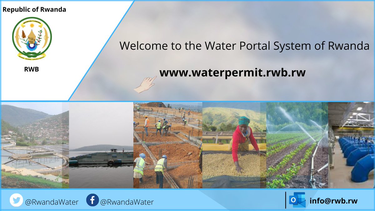 RwandaWater's tweet photo. Welcome to the Water Permit System of Rwanda. This is a web application that helps water users to apply for water permits. It aids in the proper management of water resources and good reporting module.
Link: https://t.co/45VAXTGtmQ
#WaterPermitSystem | #WaterPermit https://t.co/j3ainl0cMy