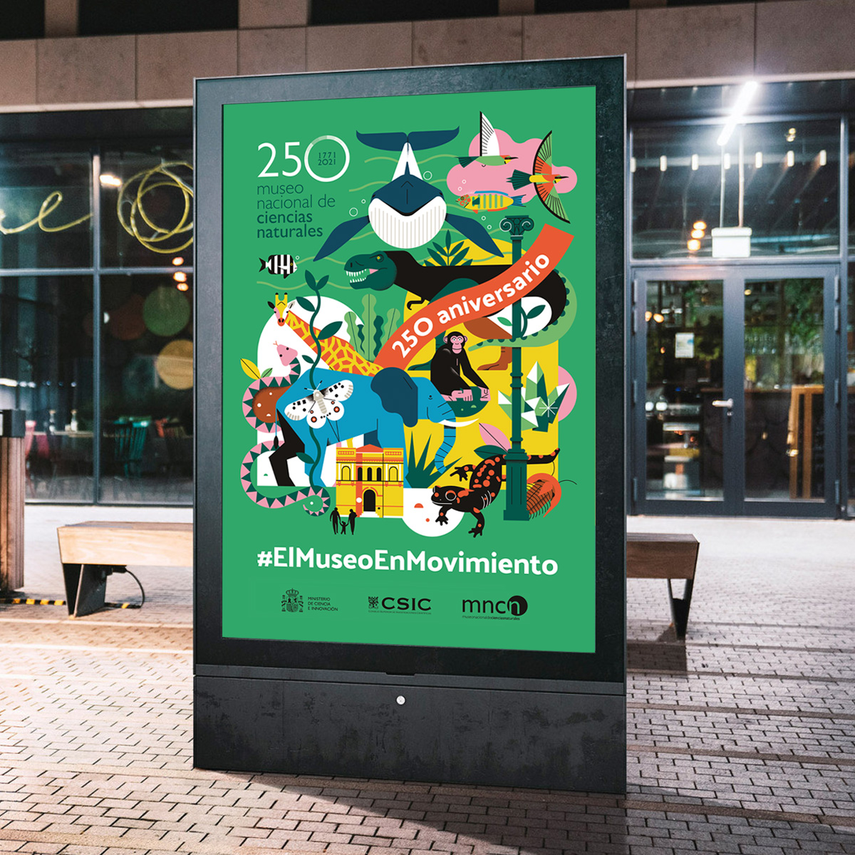 Señoras y señores, #millennials, generación Z, niños y niñas, ciudadan@s del mundo... 🥁 Hoy tenemos el placer de mostraros el cartel oficial del #MNCN250 #ElMuseoEnMovimiento 🥳 ¿Os gusta? Votad en la encuesta de este hilo. 👇 bit.ly/34xI7jM