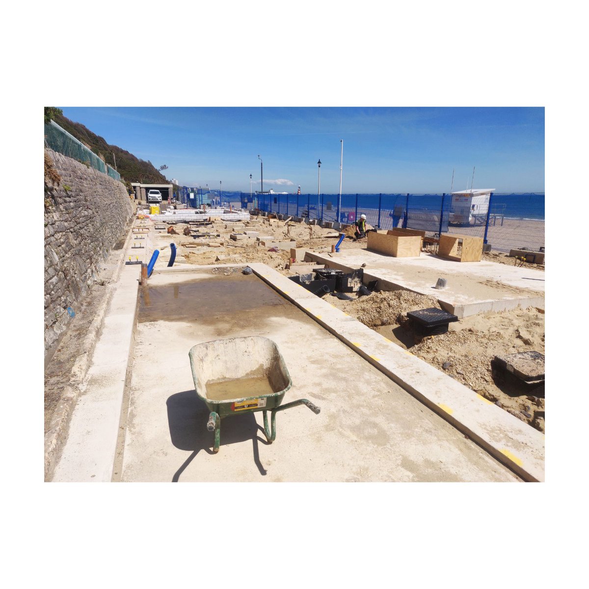 On site at our Durley Chine Environmental Innovation Hub!

A sneak preview of the foundations and our low carbon concrete panel sample. We're excited to see this project take shape over the summer.

#beacharchitecture #sunsandsea #durleychine #bcpcouncil #bournemouth