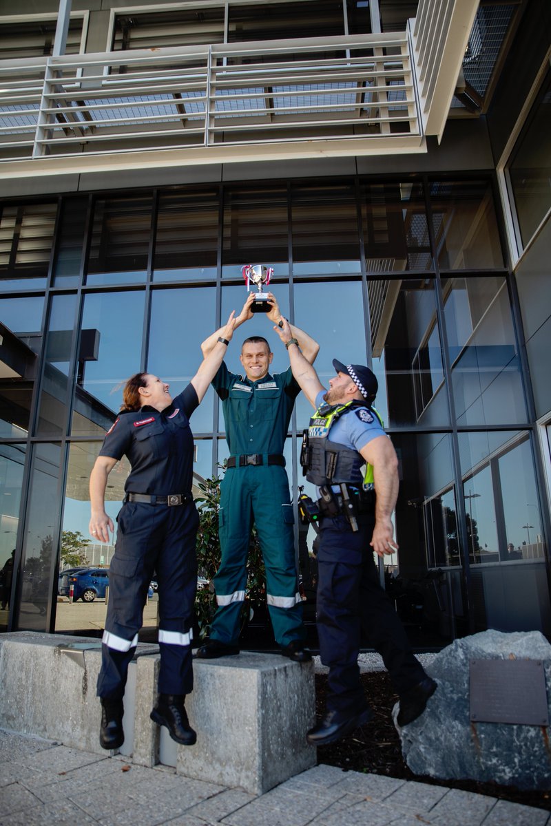 stjohn_wa's tweet photo. The Emergency Services Blood Challenge is back and we're already rolling up our sleeves to donate blood to those in need. @dfes_wa and @WA_Police, are you ready to rumble? 🚑💉 #ESBC2021 @lifebloodau Book your blood donation here: https://t.co/TxZpHNxI2x https://t.co/R50EwCXj8Y
