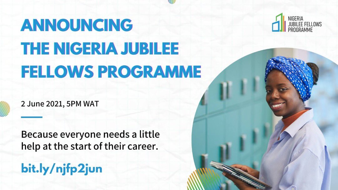 Nigeria Jubilee Fellows Programme (@nigeriajfp) on Twitter photo 🗓️MARK YOUR CALENDAR!
2 JUNE for the official announcement of the <a href="/NigeriaGov/">Government of Nigeria</a> & <a href="/UNDP/">UN Development</a> Nigeria #JubileeFellows programme.
Interested orgs & youth can register today: bit.ly/njfp2jun 🗓️MARK YOUR CALENDAR!
2 JUNE for the official announcement of the <a href="/NigeriaGov/">Government of Nigeria</a> & <a href="/UNDP/">UN Development</a> Nigeria #JubileeFellows programme.
Interested orgs & youth can register today: bit.ly/njfp2jun