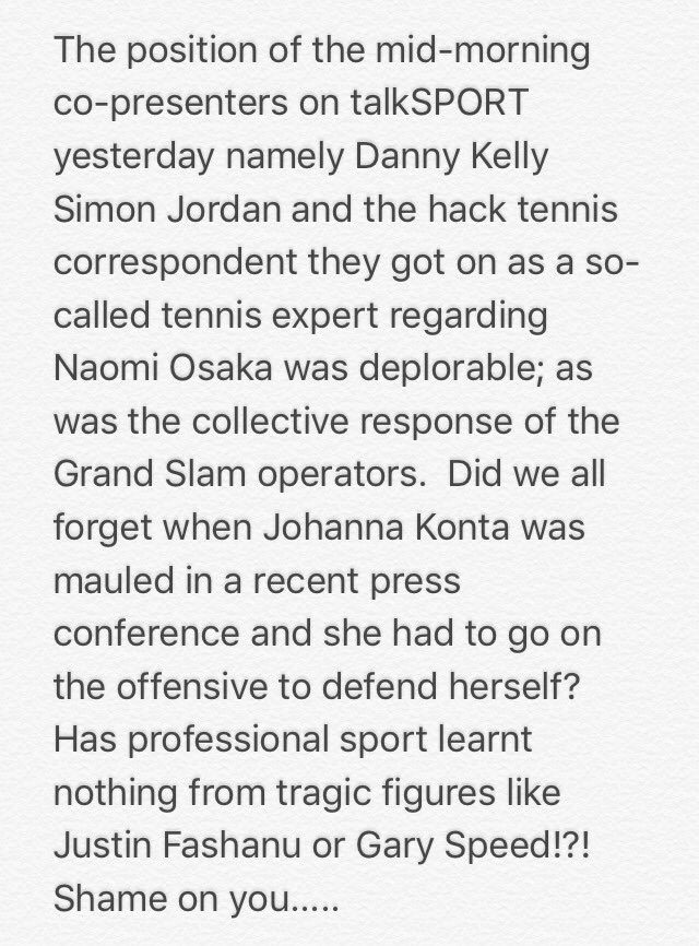 UMPHQ's tweet photo. This just about covers my thoughts on @talkSPORT @dannykellywords @Sjopinion10 
#talkSPORT
#WTA
#LTA
#GrandSlam
#FrenchOpen
#NaomiOsaka 
#MentalHealth https://t.co/3DHVgJuLa4