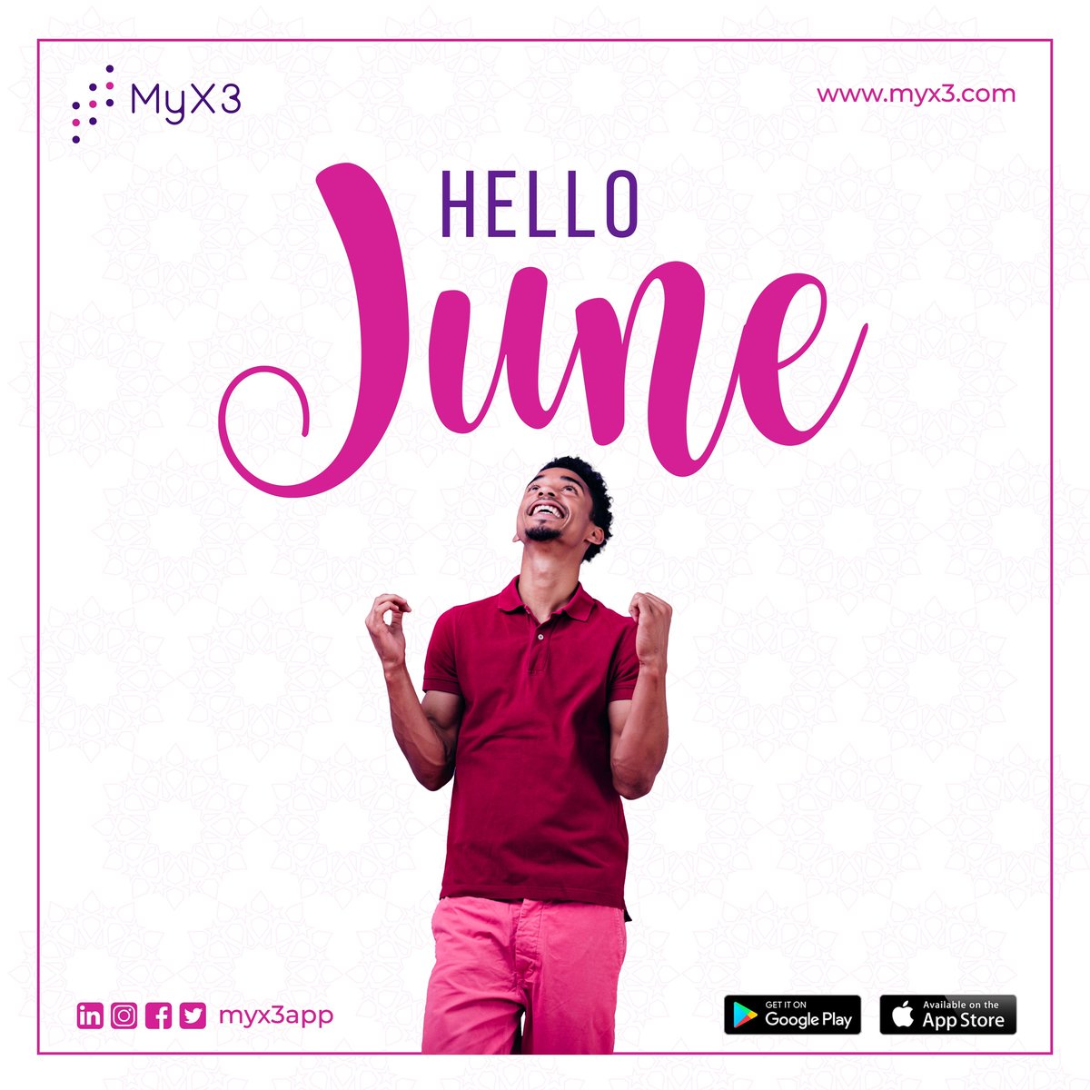 MYX3App's tweet photo. Every month is an opportunity to discover something or make a decision that will change your life forever. Don’t miss it! Do whatever you have to do to make your life as exciting as possible. Happy new month! 

#MyX3 #newmonth #june https://t.co/QuaI7xuPvU