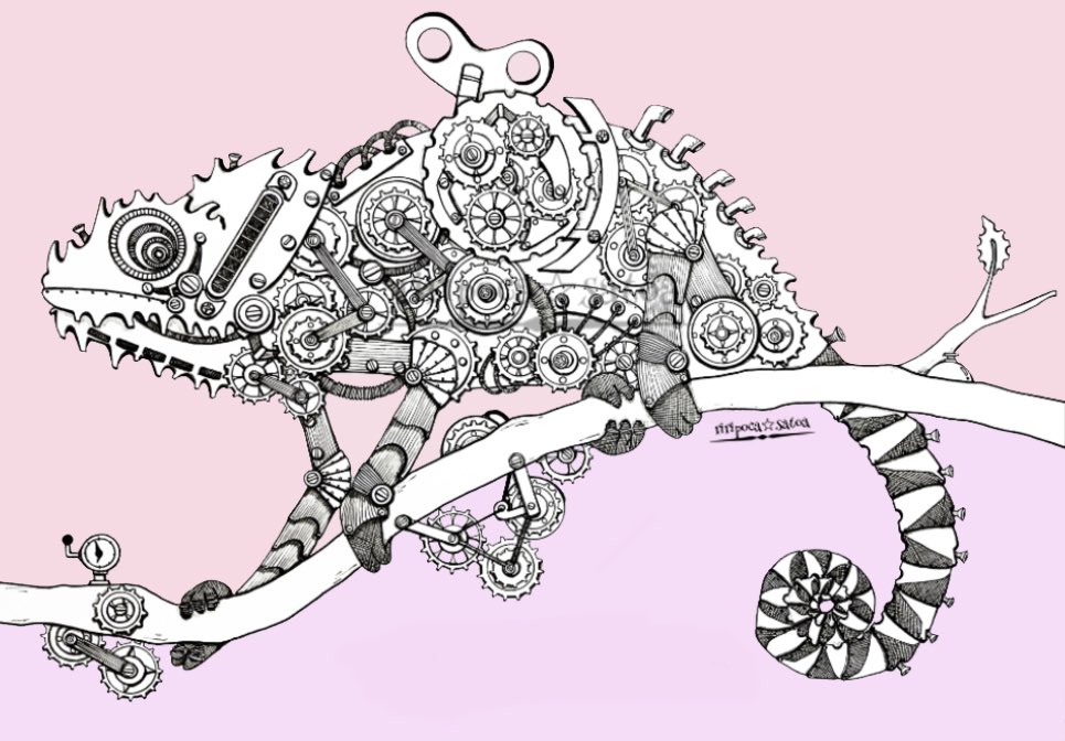 「古代生物、魚類などミリペンで
カリカリ✒︎描いております〰︎😁
#6月になった」|riripoca☆satoa.のイラスト