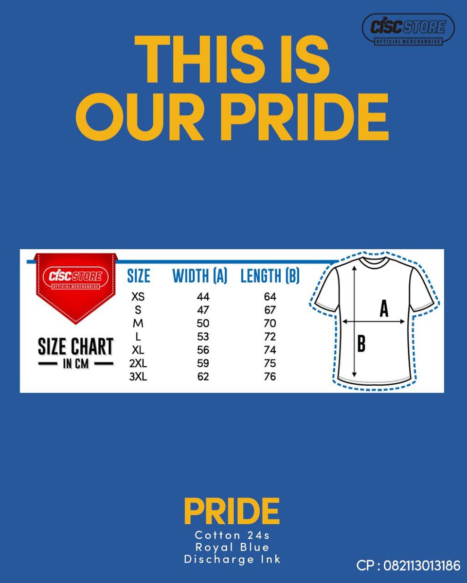 CISC STORE membuka Pre-Order kaos Champions Of Europe dan This Is Our Pride! ✨

Tambahan
XXL + IDR 5K
XXXL + IDR 10K

Periode:
31 Mei - 10 Juni 21

Pemesanan:
- Melalui @CISCstore_ 
- Melalui <a href="/CISCkediri_/">CISC Kediri</a> cp 082142787819

#ThisIsOurPride
#ThePrideofCISC
#ChelseaChampions