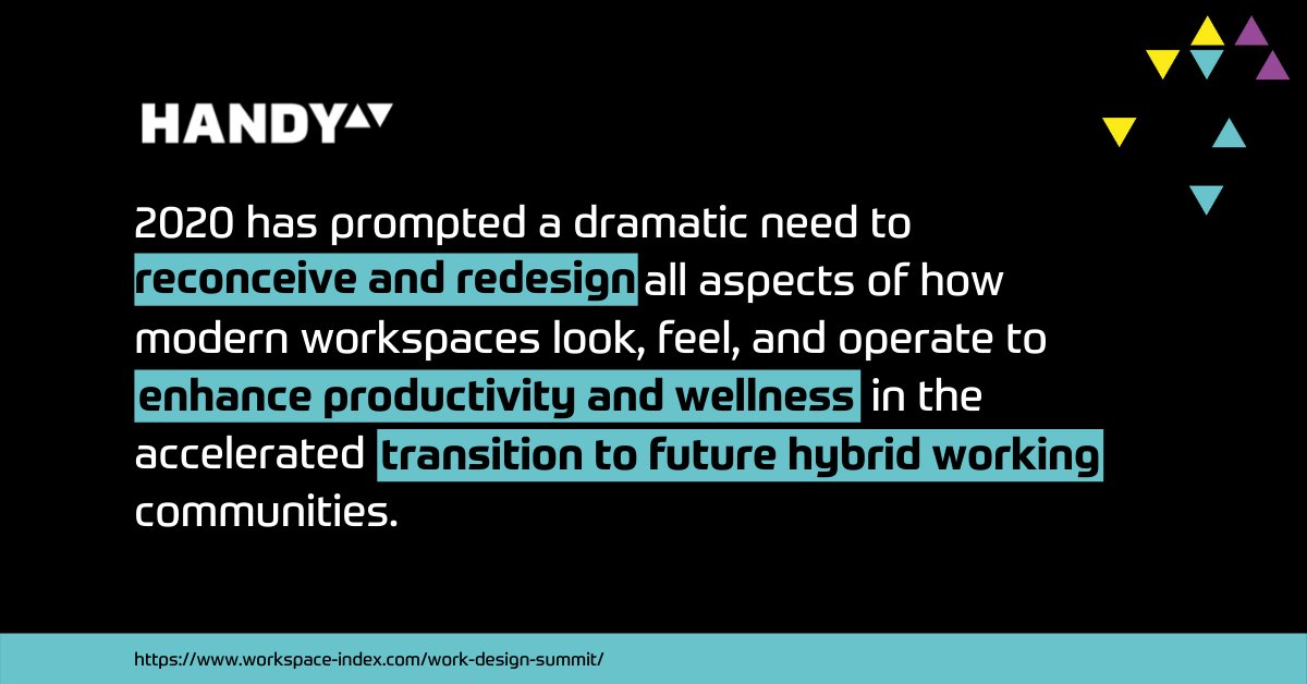 Has your business reconceived how your workspace operates for the next generation of working? Handy AV creates technology-led spaces for people to work, connect and communicate. Learn more: handyav.com/sectors/work
Content credit: workspace-index.com/work-design-su…