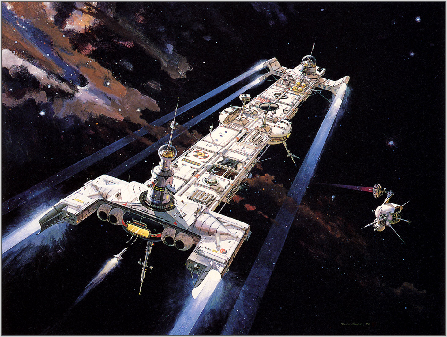 The Spaceshipper 🚀 on X: "Black Hole (1979): USS Cygnus, early art by  Robert T. McCall The cygnus was not yet a Gothic masterpiece. I still like  these clean lines. https://t.co/phYu9X8Zaw" /