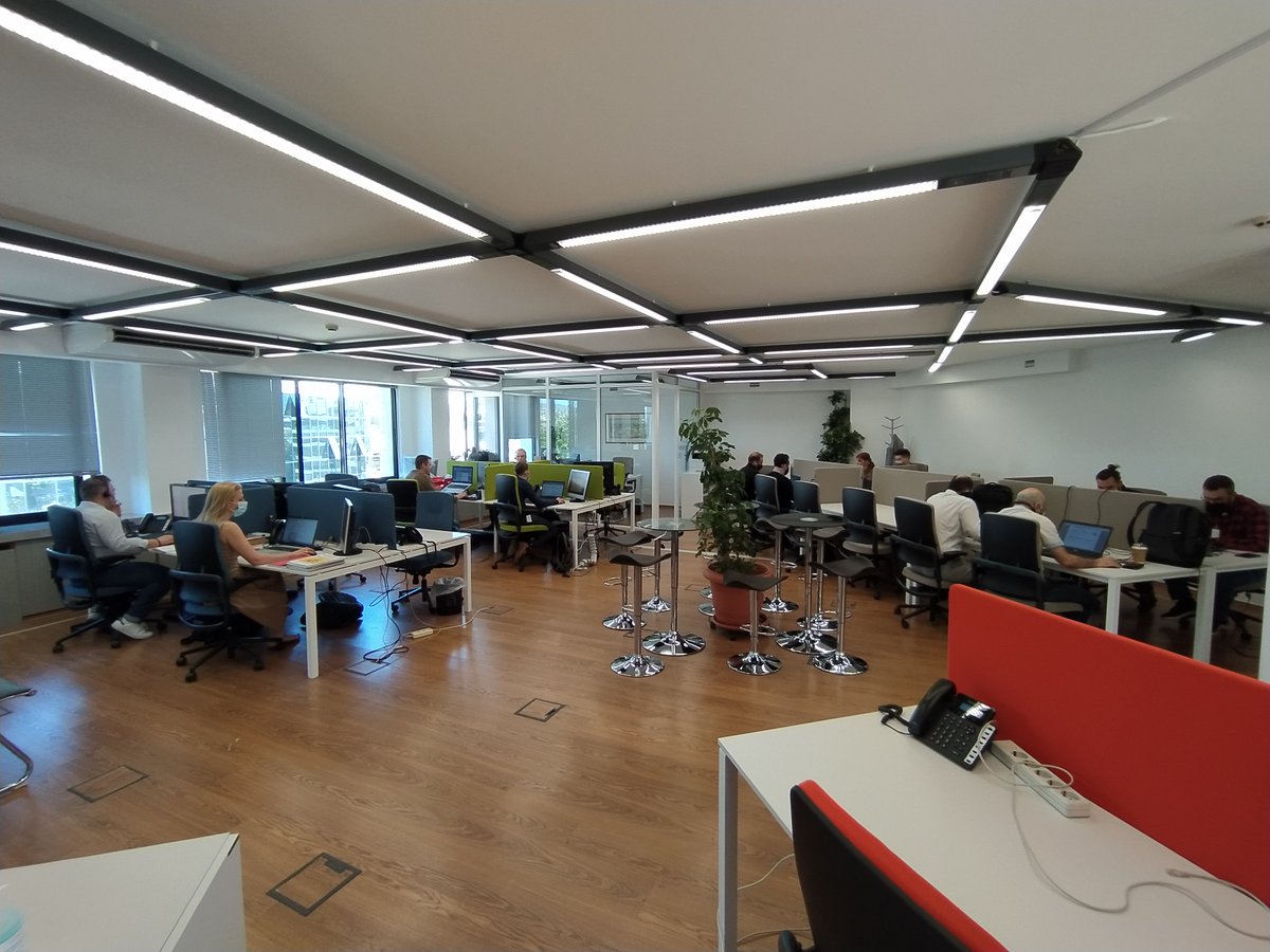 OptimumWMS's tweet photo. Welcoming #summer with an exciting new chapter for our team, as we've now moved to our new offices at the modern @ENTERSOFT_SA headquarters!

#summertime #sunny #Athens https://t.co/rPgx779Gl1