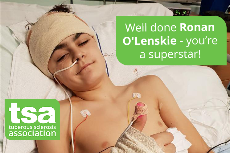 UKTSA's tweet photo. How inspiring! Ronan O'Lenskie underwent surgery to remove a brain tumour due to TSC-related epilepsy. Now Ronan is helping others in the TSC community, by shaving his head to raise funds and improve lives. Support for Ronan's bravery and courage here: https://t.co/Fqh3xdXu6m https://t.co/4UbonMizqL