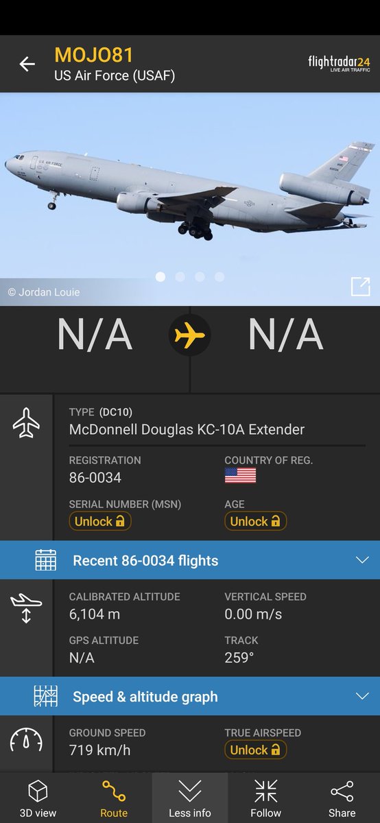 Plane7700's tweet photo. Emergency
7700
#MOJO81 US Air Force (USAF)
N/A ➡️ N/A https://t.co/HHOBqDGNqN