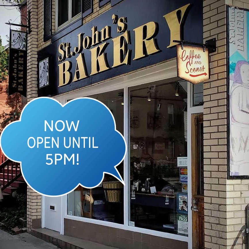 StJohnsBakery's tweet photo. Great News!  We are now open 8am to 5pm Tues to Sat.😃
#sourdough #toronto #blogto #organic #bakery #bread https://t.co/uXuIKoQlen