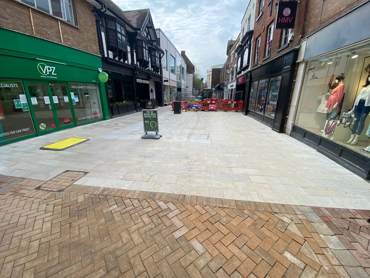 Works are progressing well on Kings Lynn High street. Not long now until completion, we look forward to seeing the local community out and about in their newly refurbished areas! Great work Helen Kyriacou, Gary Causton and the team!