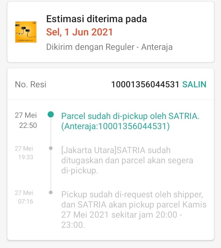 ppknsalasiah's tweet photo. @anteraja_id ampun deh kak. Lebih cepat pula proses estimasi dari luar negeri dibandingkan ini😭 https://t.co/K0hBqy1Al0