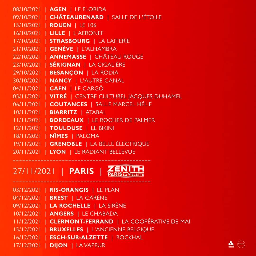 C’est avec une joie immense que je peux enfin vous annoncer ma prochaine tournée ! 
Après des mois d'impatience, nous y sommes enfin!  
J’ai hâte de vous revoir et de partager mon album " Lundi Méchant" en live 🔥✨🔥
bit.ly/TournéeGaelFaye