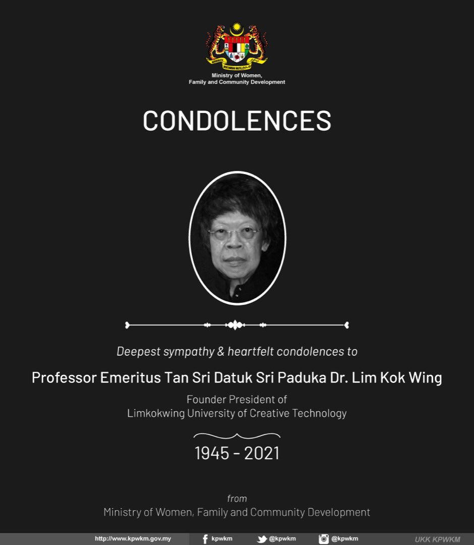 Passed away limkokwing Malaysian university