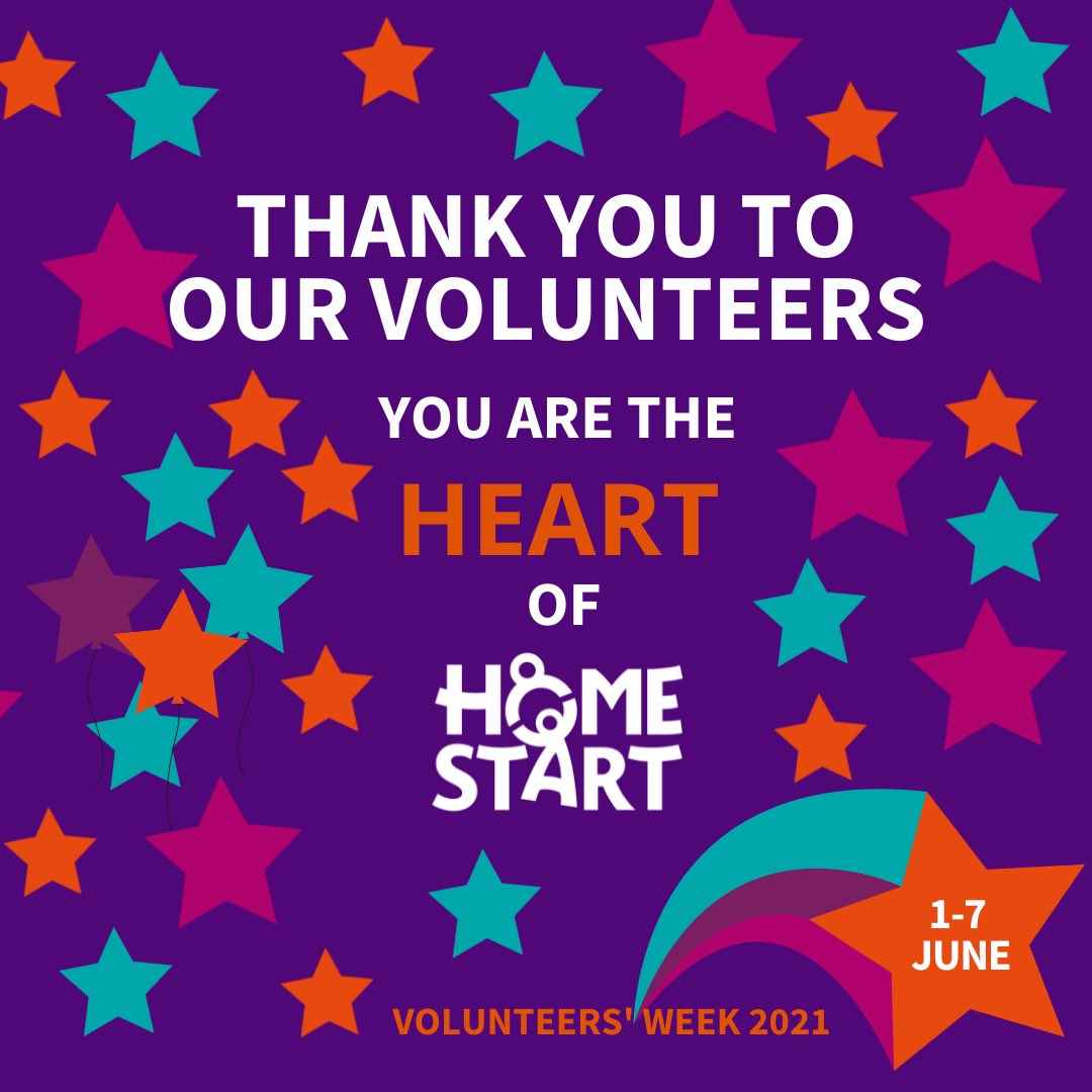 77% of families supported by Home-Start felt more comfortable getting support from a volunteer than a professional. Our trained volunteers change lives and we want to thank them for their amazing work this #VolunteersWeek and every week💫 #HomeStartVolunteer #HeartofHomeStart