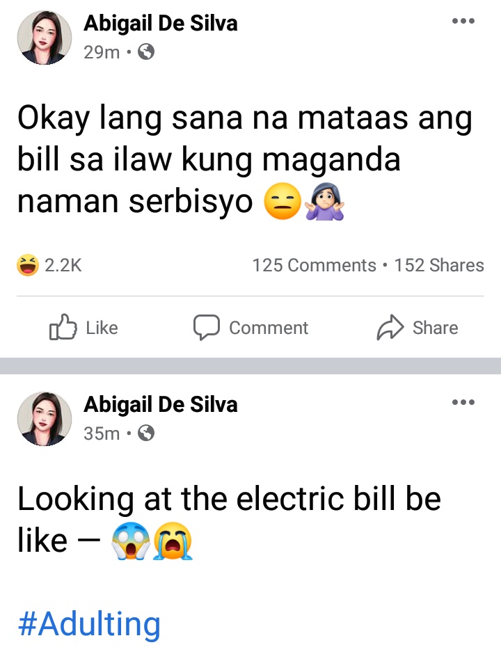 teamcecelib's tweet photo. Abigail De Silva fb post update:
"Looking at the electric bill be like —😱😭 #Adulting"
"Okay lang sana na mataas ang bill sa ilaw kung maganda naman serbisyo 😑🤷"
VELASQUEZ TWINS DAY
@CeCeLib_CC #CeceUpdate https://t.co/SOExpAXLH9