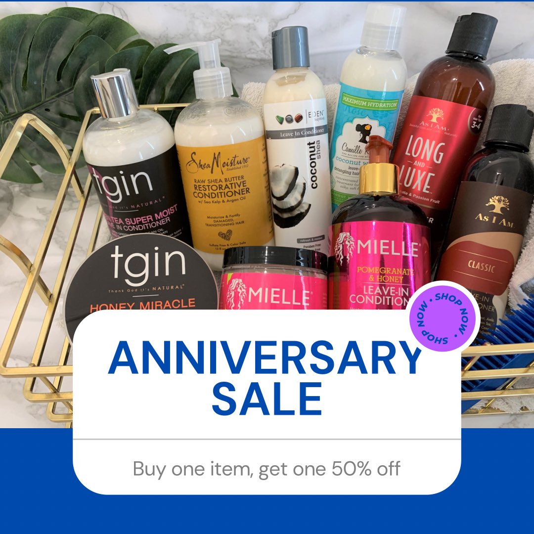 NeriahBeauty's tweet photo. To celebrate one year in business we’re having a sale 🎉
https://t.co/KddPHr483E 
No discount code needed, sale runs all week 💃🏾 https://t.co/MVElf0NaII