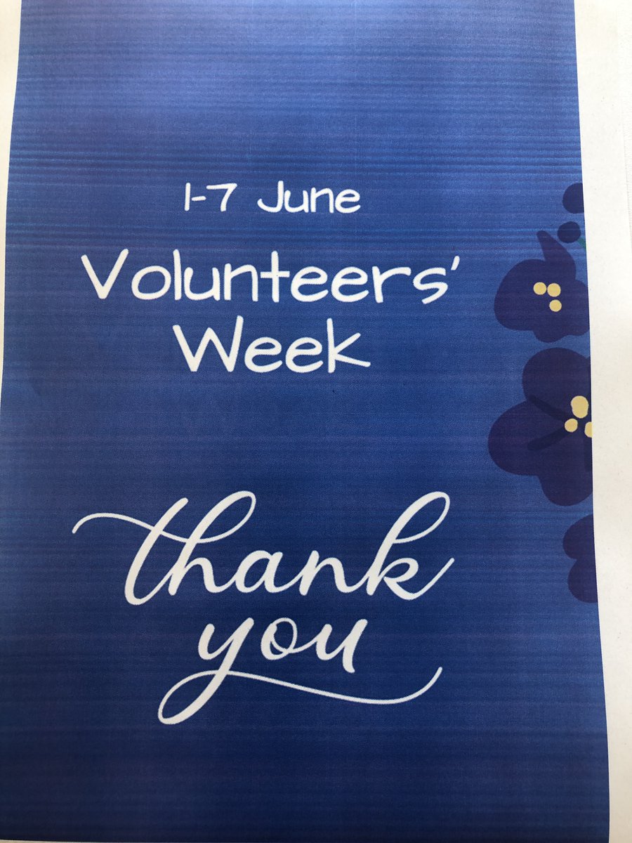 Where would we be without our fantastic volunteers! Thank You so much!! #VolunteersWeek2021