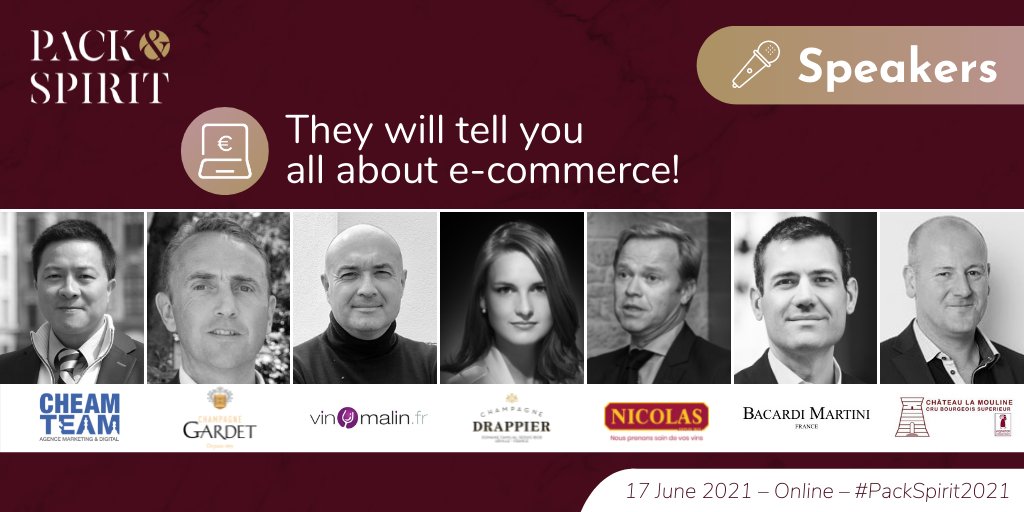 pack_spirit's tweet photo. Many thanks to our panel who will share their insights about #ecommerce strategy on June 17 at #PackSpirit2021! cc #CheamTeam @ChampagneGardet @VinMalin #ChampagneDrappier @DisMoiNicolas @BACARDI #ChâteauLaMouline
Register now at https://t.co/kkVp5E5HWH cc @abeevents @esireims https://t.co/xUlbUlKpo4