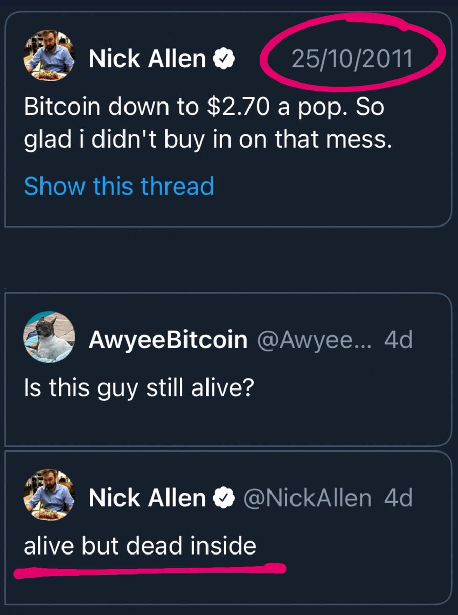 BitcoinArchive's tweet photo. 😂 Missing out on #Bitcoin kills your soul!  Just HODL 😉 https://t.co/rZ8G3Cxy1V